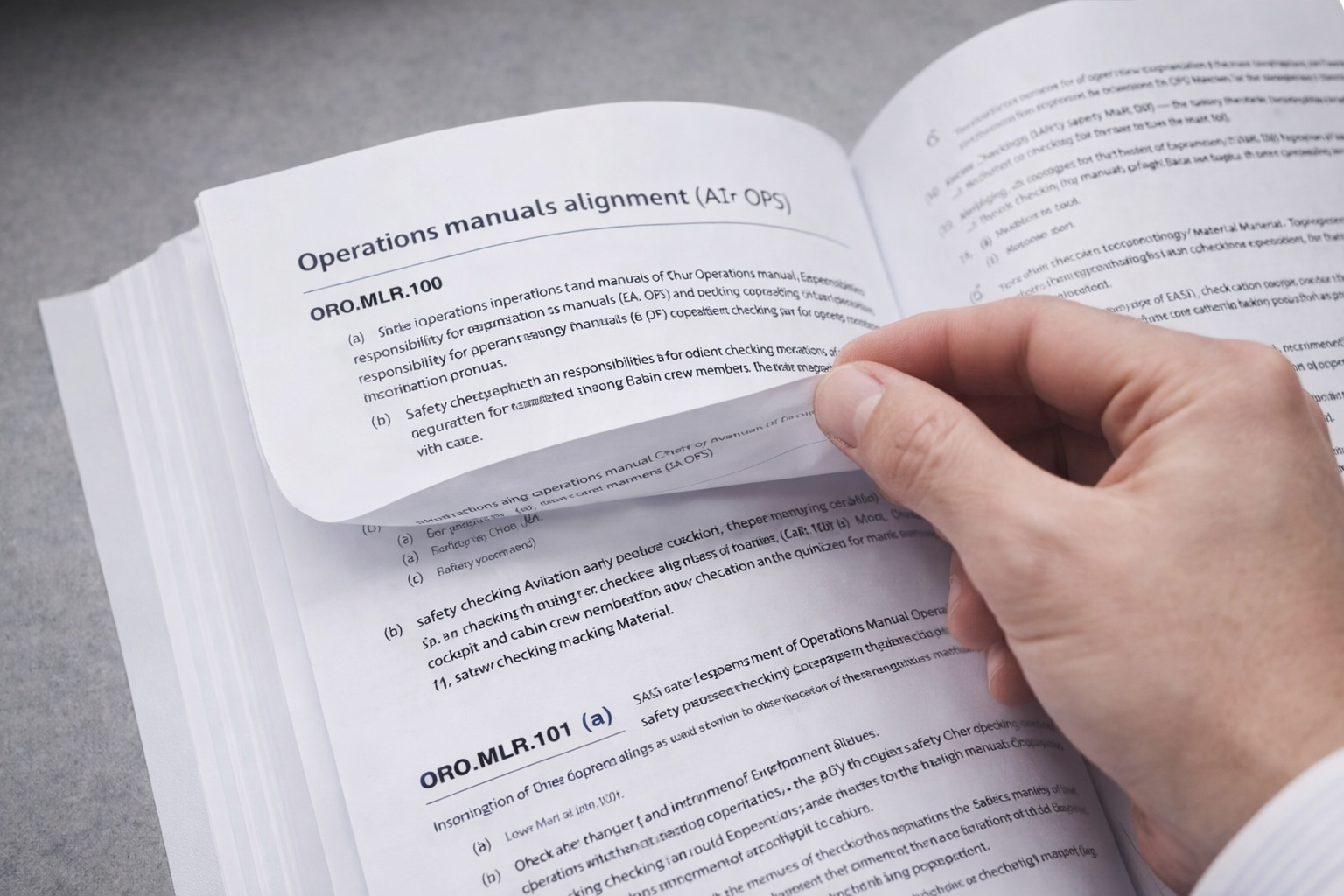 Operations manuals alignment (Air OPS)